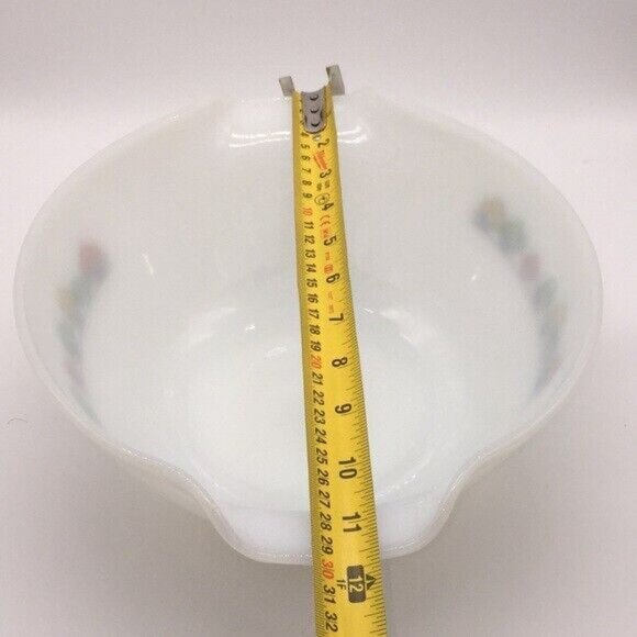 Vintage Fire King Anchor Hocking Summerfield Mod Flowers Casserole Dish 1960s - Picture 8 of 11